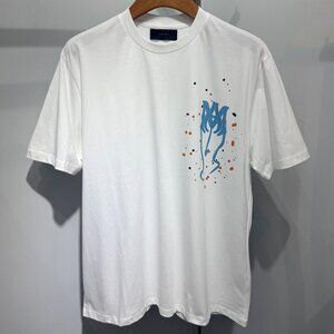 Amiri Streetwear Splatter Graphic White T-Shirt